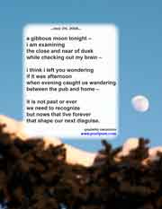 a gibbous moon